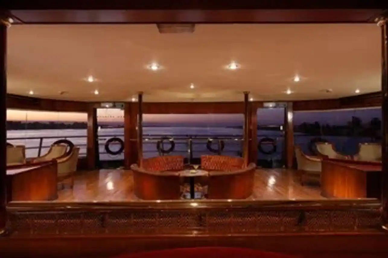 Lounge aboard the JAZ Nile Monarch Nile Cruise Nile cruise